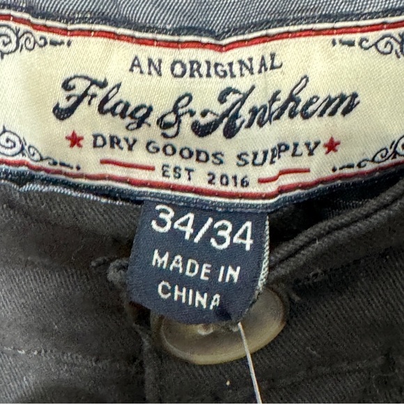 Flag & Anthem Black Stretch Twill Pants | 34x34 | NWT - Picture 6 of 10